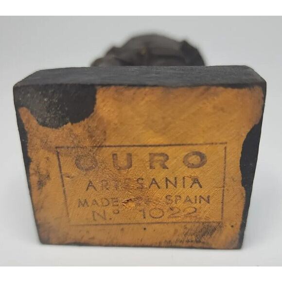 Vintage OURO Carved Wooden Statue of a Man from Spain NO. 1022 U99 - Picture 5 of 6